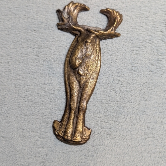 Vintage 1999  Brass Moose Bottle Opener - Picture 2 of 5